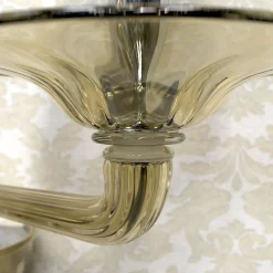 Tiziano 3-light Fumè Murano Glass Wall Sconce