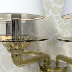 Tiziano 3-light Fumè Murano Glass Wall Sconce