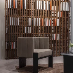 Tofane Taupe & Black Armchair