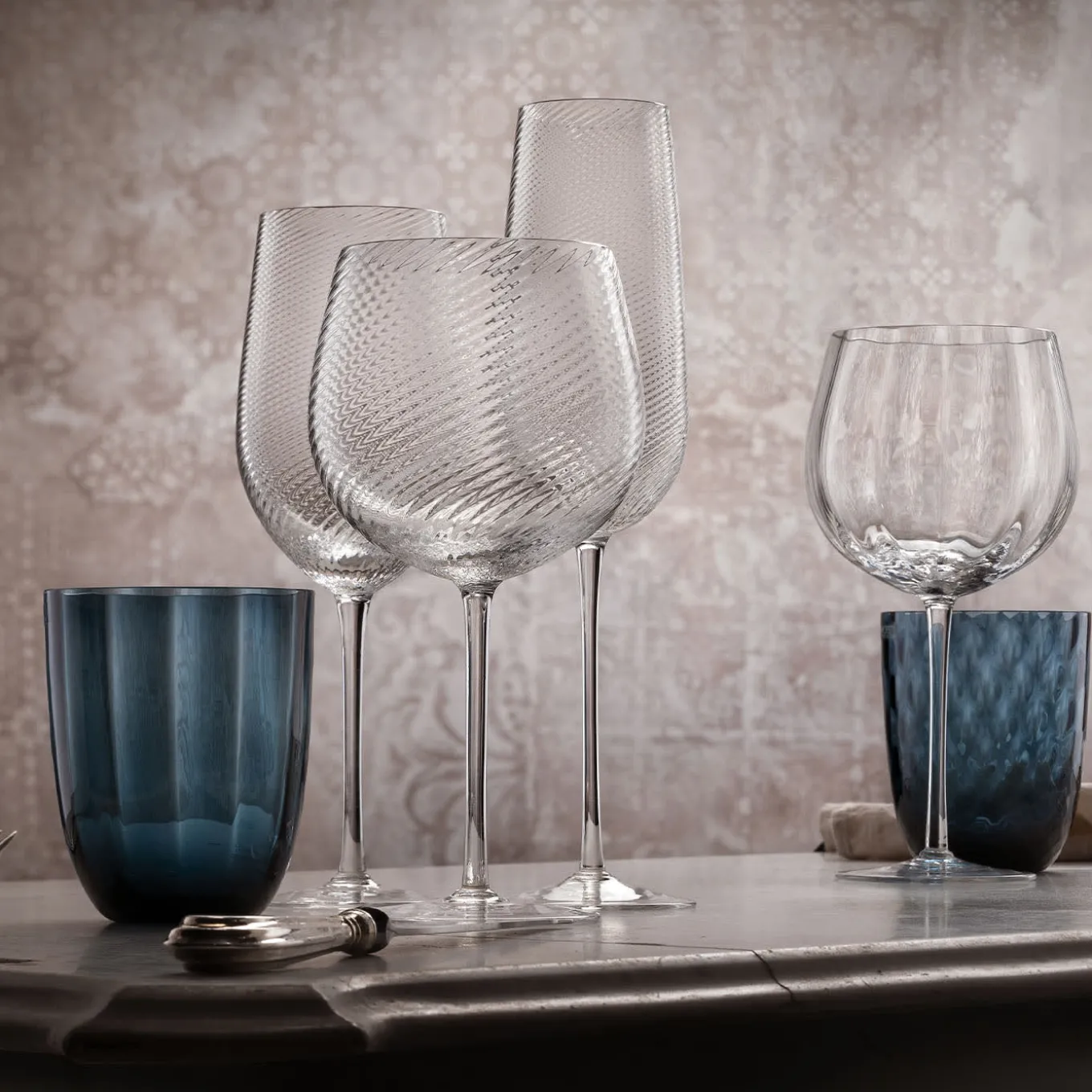 Tolomeo Ottico Transparent Red Wine Glass