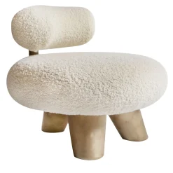 Tomyris Three-Legged White Armchair