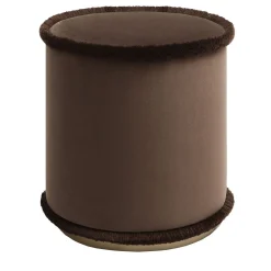 Tone On Tone Brown Pouf