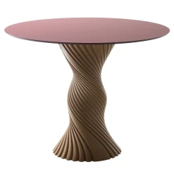 Tork Beige And Red Bioplastic Dining Table Design by Karim Rashid