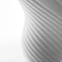 Tork White Twisted Stool and Mini Side Table