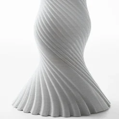 Tork White Twisted Stool and Mini Side Table