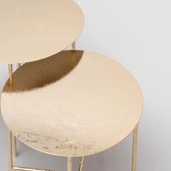 Tornielli Glossy Gold Finish Nesting Tables