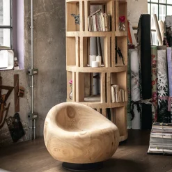 Torre Lignea 7-Shelf Cedar Bookcase by Michele De Lucchi