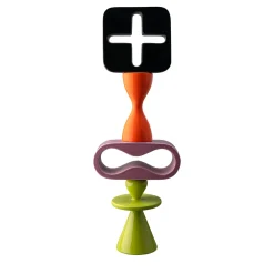 Totem Black Orange Purple and Green Decorative Sculpture by Karim Rashid