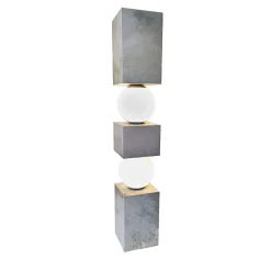 Totem Travertine Marble Floor Lamp