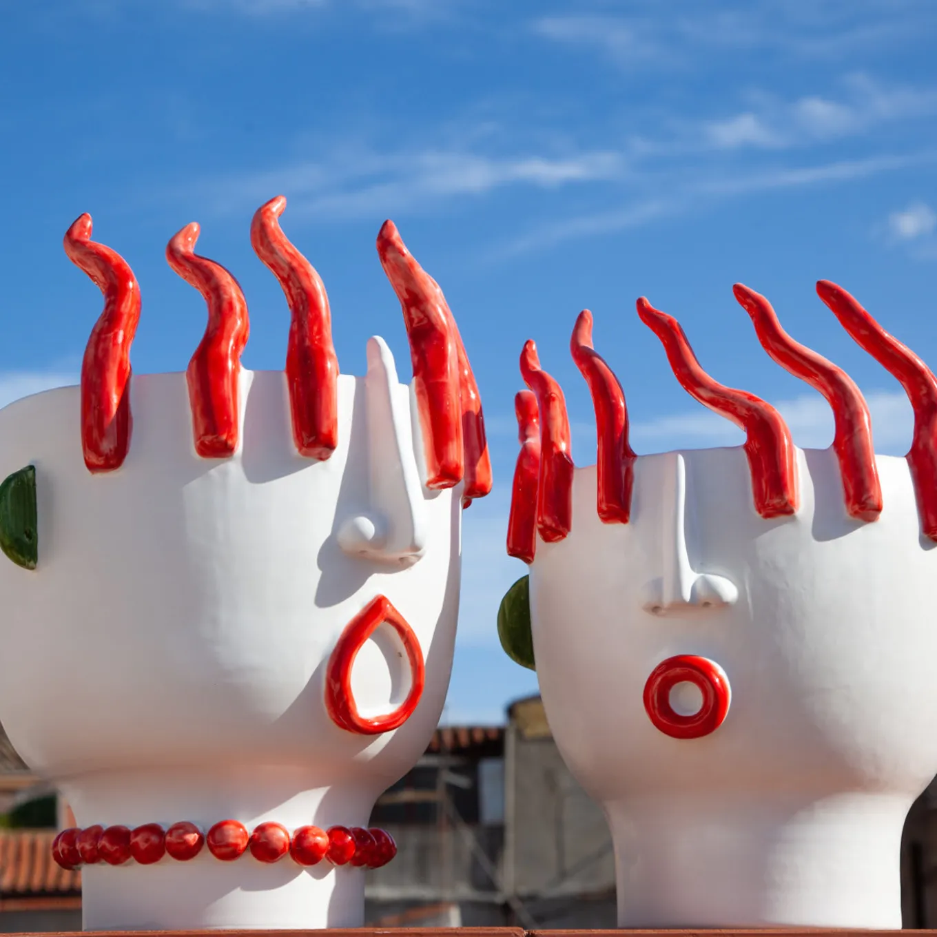 Totuccio Street Vendor of Peppers Head Vase
