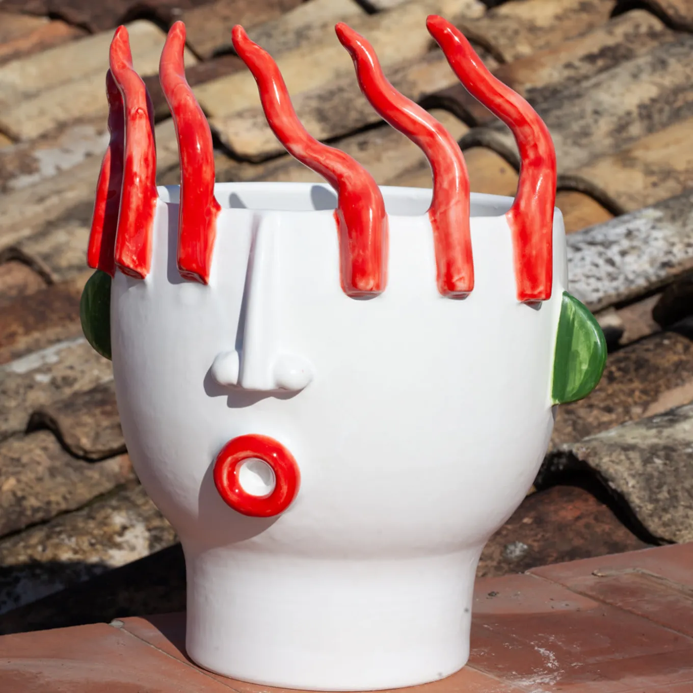 Totuccio Street Vendor of Peppers Head Vase