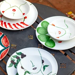 Totuccio Street Vendor of Peppers Set of 3 Plates