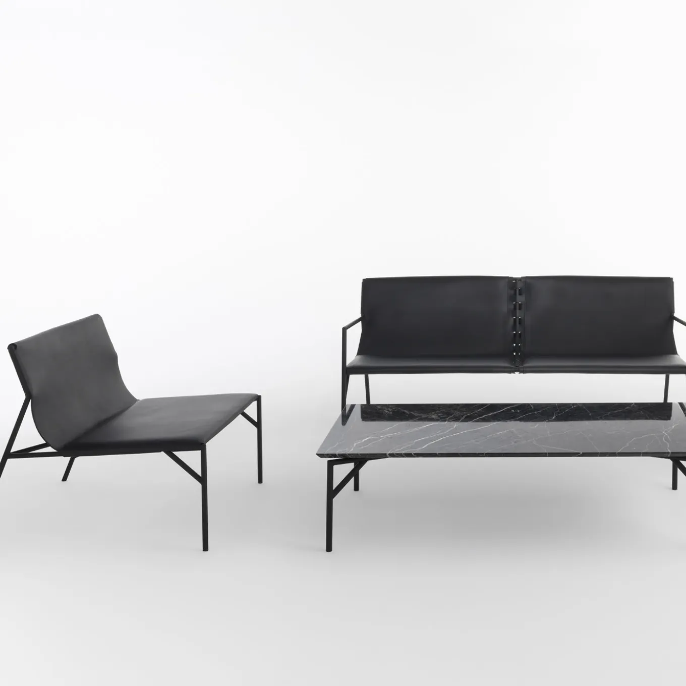 Tout Le Jour Black Sofa by Marc Thorpe