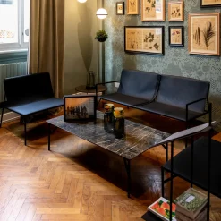 Tout Le Jour Black Sofa by Marc Thorpe