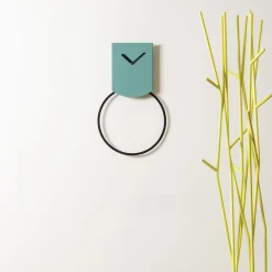 TOVI Turquoise Steel Wall pendulum clock