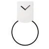 TOVI White Steel wall pendulum clock
