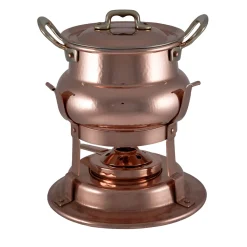Traditional-Style Copper Fondue Set