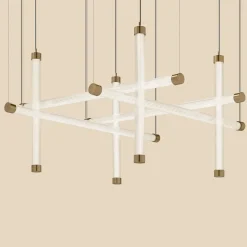 Trama S8 Trama S8 8-Light Grid Borosilicate Glass Chandelier