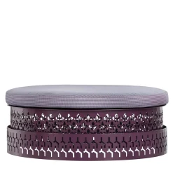 Trame Purple Oval Pouf