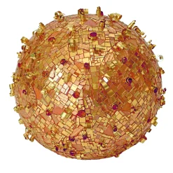 Transizione Spherical Golden Mosaic Sculpture