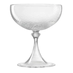Transparent Twisted Champagne Coupe