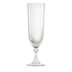 Transparent Twisted Glass Flute