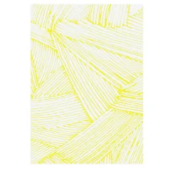 Tratto Bio Neon-Yellow & White Blanket by Emilio Salvatore Leo