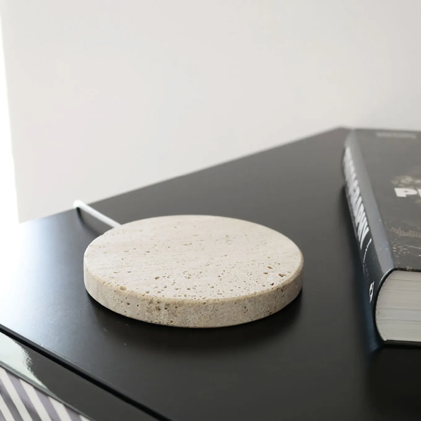 Travertino Marble Base Small Wireless Charger