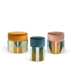 Treasure Lilac Velvet Pouf by Lorenza Bozzoli