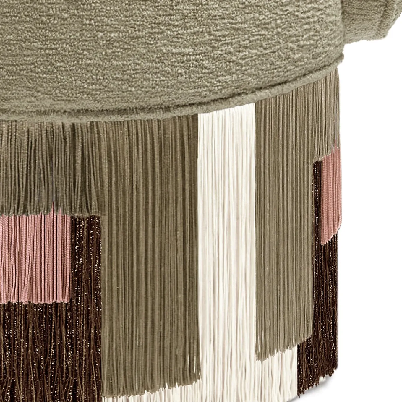 Treasure Pirouette Ecrù Swivel Armchair by Lorenza Bozzoli