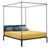 Tresca Petrol-Blue Iron Canopy Double Bed by Fioravanti &Cancelli