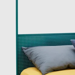 Tresca Petrol-Blue Iron Canopy Double Bed by Fioravanti &Cancelli