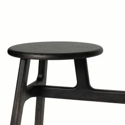 Trespolo Black Double Stool by Giulio Iacchetti