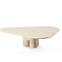 Tria Large Travertine Coffee Table by Lorenza Bozzoli