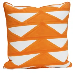 Triangoli Orange Cushion