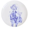 Tricky Home Luca Blue-Painted Ceramic Plate