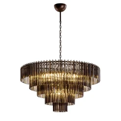 Trihedron Smoky 14-Light Chandelier