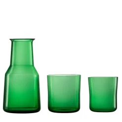 Trio X Set of Green Pitcher and 2 Glasses by Marco Zito