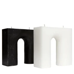 Trionfo Set of 2 Black and White Candles