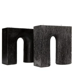 Trionfo Set of 2 Black Candles