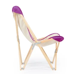 Tripolina Armchair in Cream and Purple