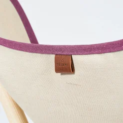 Tripolina Armchair in Cream and Purple