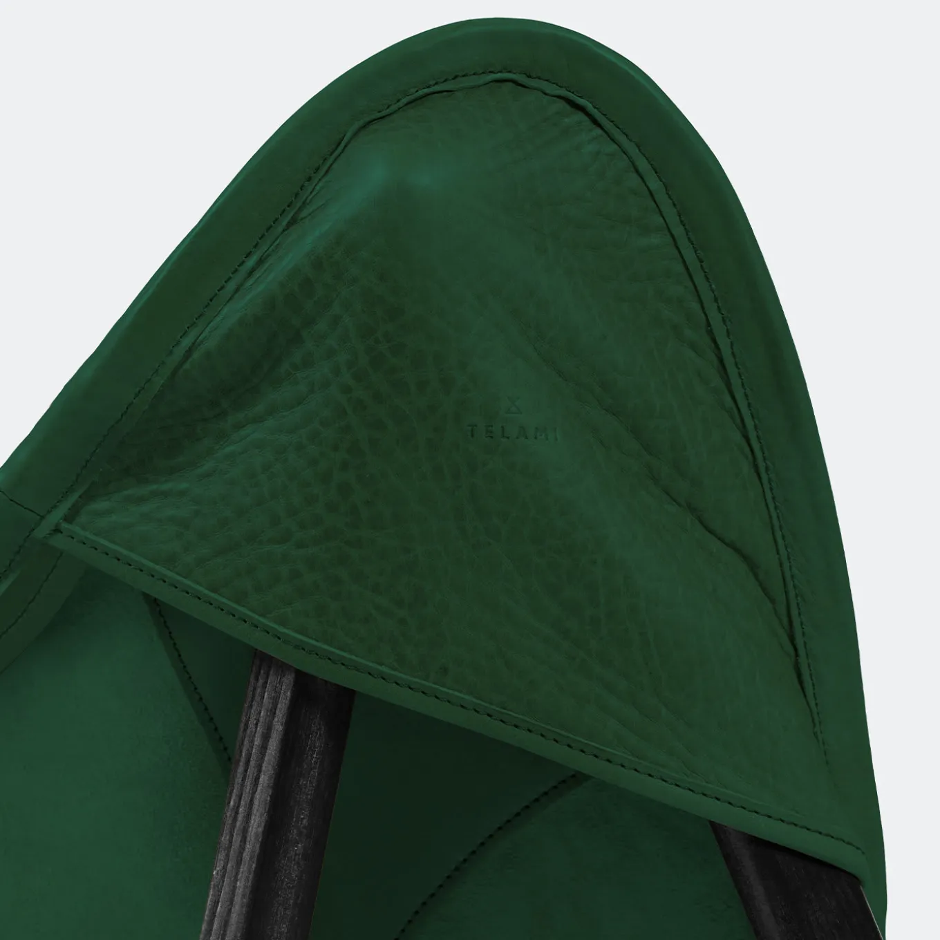 Tripolina Armchair in Green Leather