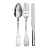 Troiana Sterling Silver Spoon + Fork + Knife Set for Two