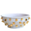Tronchetti Golden & White Ceramic Centerpiece Bowl