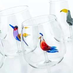 Tropical Birds Set of 6 Glasses