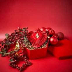 TRUE LOVE RED ENAMEL CERAMIC HEART