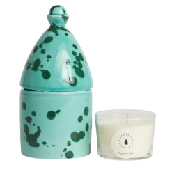 Trullo Aquamarine and Green Candle Holder