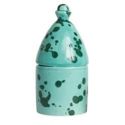 Trullo Aquamarine and Green Candle Holder