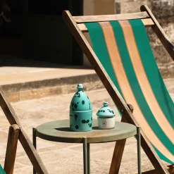 Trullo Aquamarine and Green Candle Holder